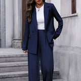 Ensemble blazer femme col revers automne hiver