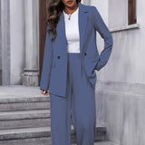 Ensemble blazer femme col revers automne hiver