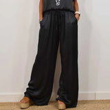 Ensemble deux pièces femme fluide blouse et pantalon taille ajustable