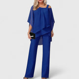 Ensemble Pantalon Femme Élégant - Sapphire Blue