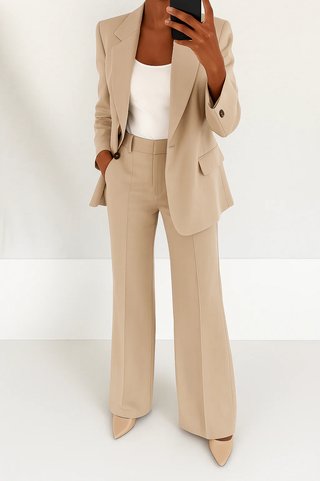 Ensemble Tailleur Blazer et Pantalon Femme