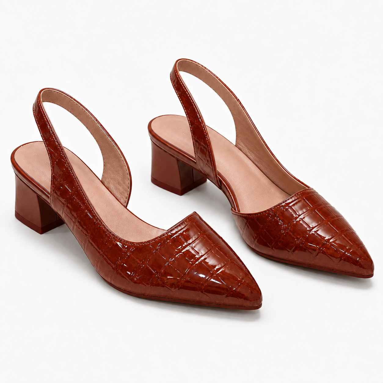 Escarpins orthopédiques confort femme avec soutien voûte plantaire - Marron
