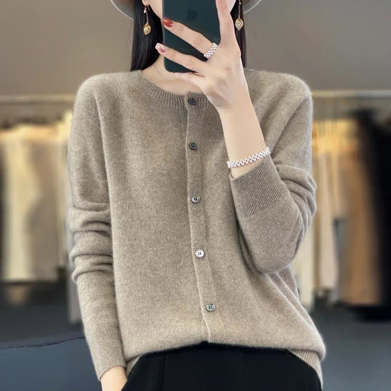 Gilet boutonné femme cardigan doux