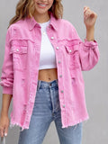 Gilet en denim sans manches femme mi-long