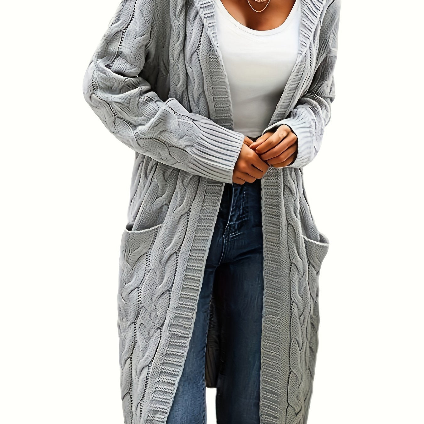 Gilet en maille sans col pour femme