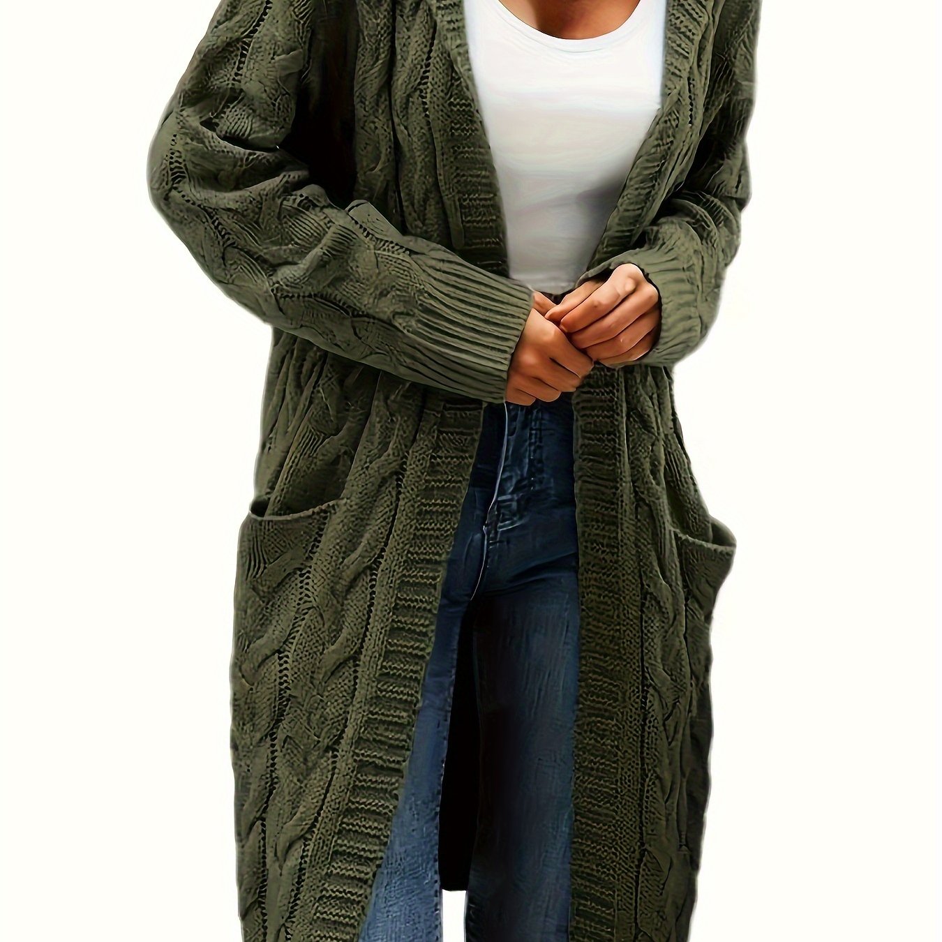 Gilet en maille sans col pour femme