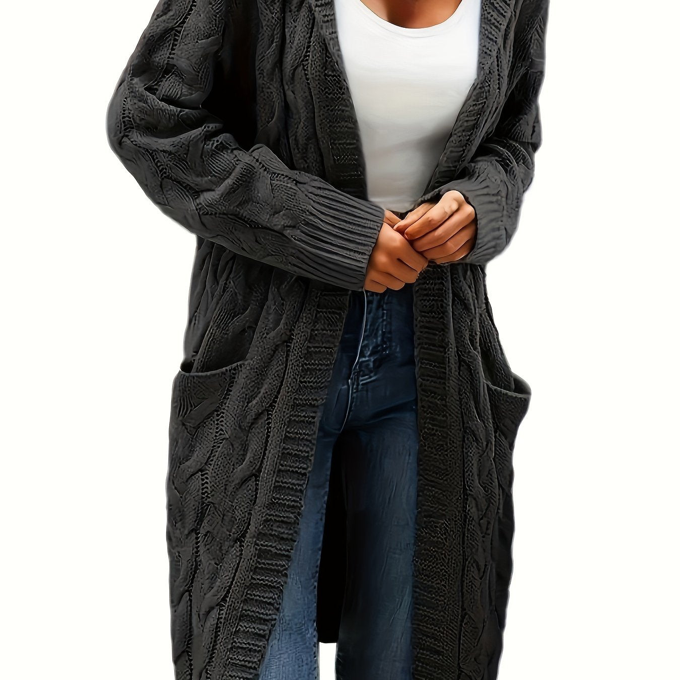 Gilet en maille sans col pour femme
