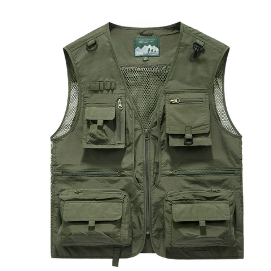 Gilet léger sans manches multi-poches homme pour randonnée