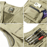 Gilet léger sans manches multi-poches homme pour randonnée