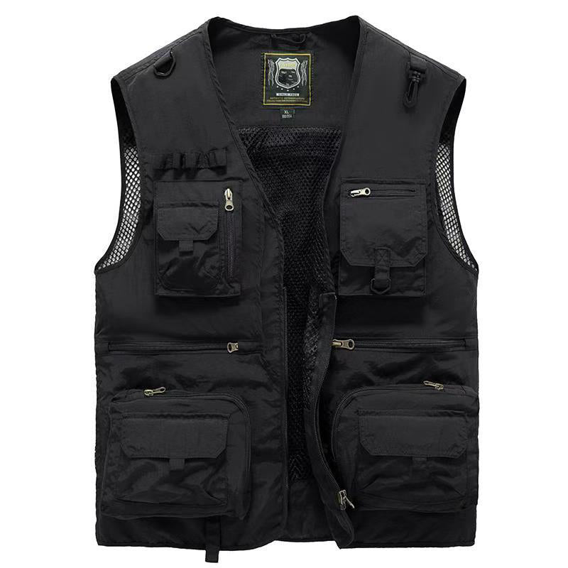 Gilet léger sans manches multi-poches homme pour randonnée