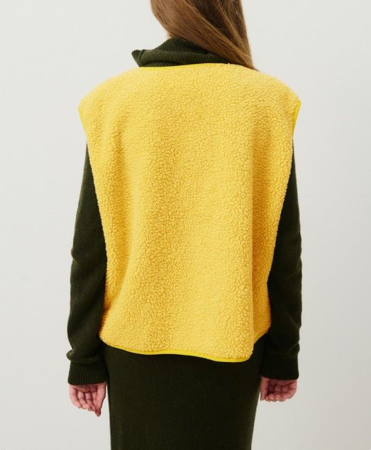 Gilet sans manches boutonné en laine femme