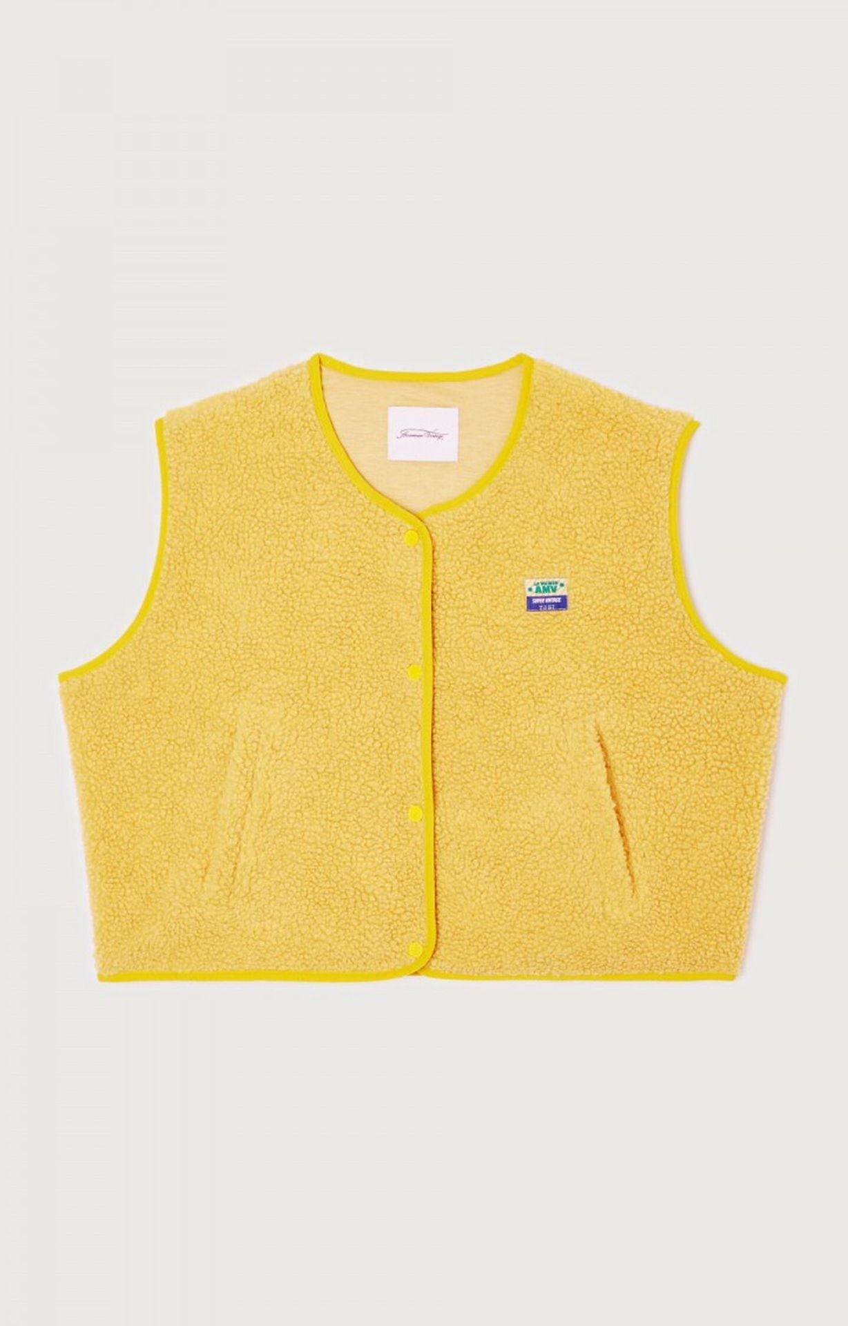 Gilet sans manches boutonné en laine femme