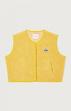 Gilet sans manches boutonné en laine femme