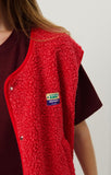 Gilet sans manches boutonné en laine femme