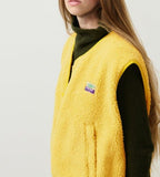 Gilet sans manches boutonné en laine femme