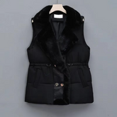 Gilet sans manches femme doudoune col tailleur