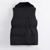 Gilet sans manches femme doudoune col tailleur