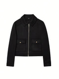 Manteau col montant femme en laine