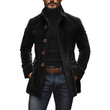 Manteau court col montant homme en velours côtelé