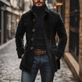 Manteau court col montant homme en velours côtelé