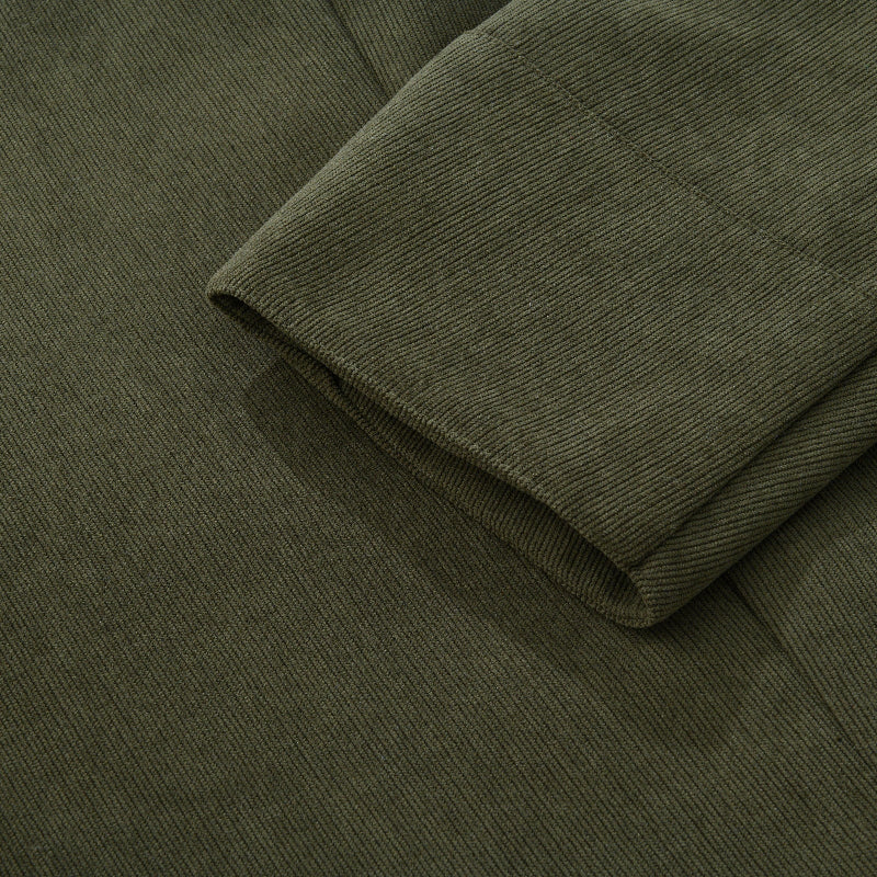 Manteau court col montant homme en velours côtelé