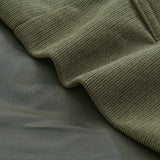 Manteau court col montant homme en velours côtelé