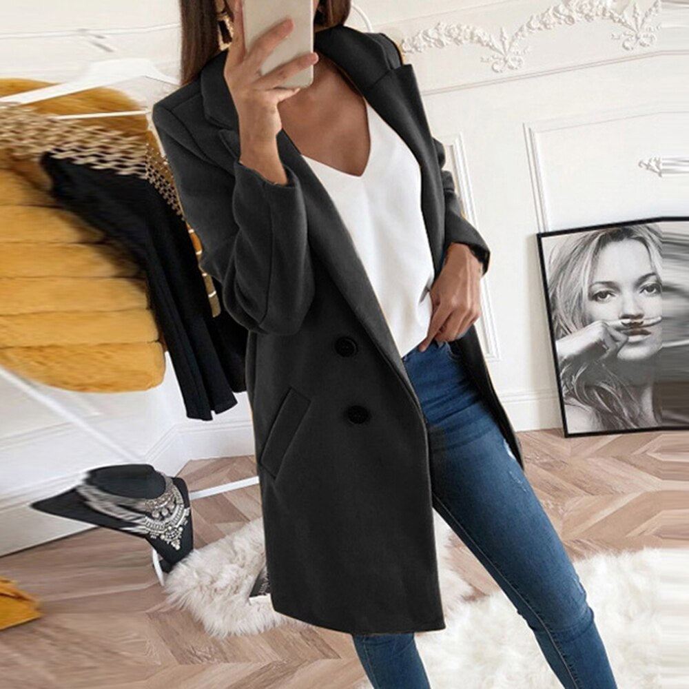 Manteau d'hiver femme chaud à doublure résistant au vent