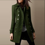 Manteau en laine chaude à coupe classique