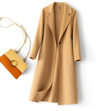 Manteau en laine réversible femme - Camel