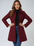 Manteau Trench Femme Hiver Simple Boutonnage