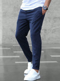 Pantalon chino homme extensible coupe structurée - Bleu Marine