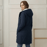 Parka d'hiver femme doublée polaire capuche mi-cuisse