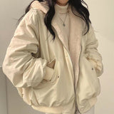 Parka d'hiver à capuche zippée pour femme