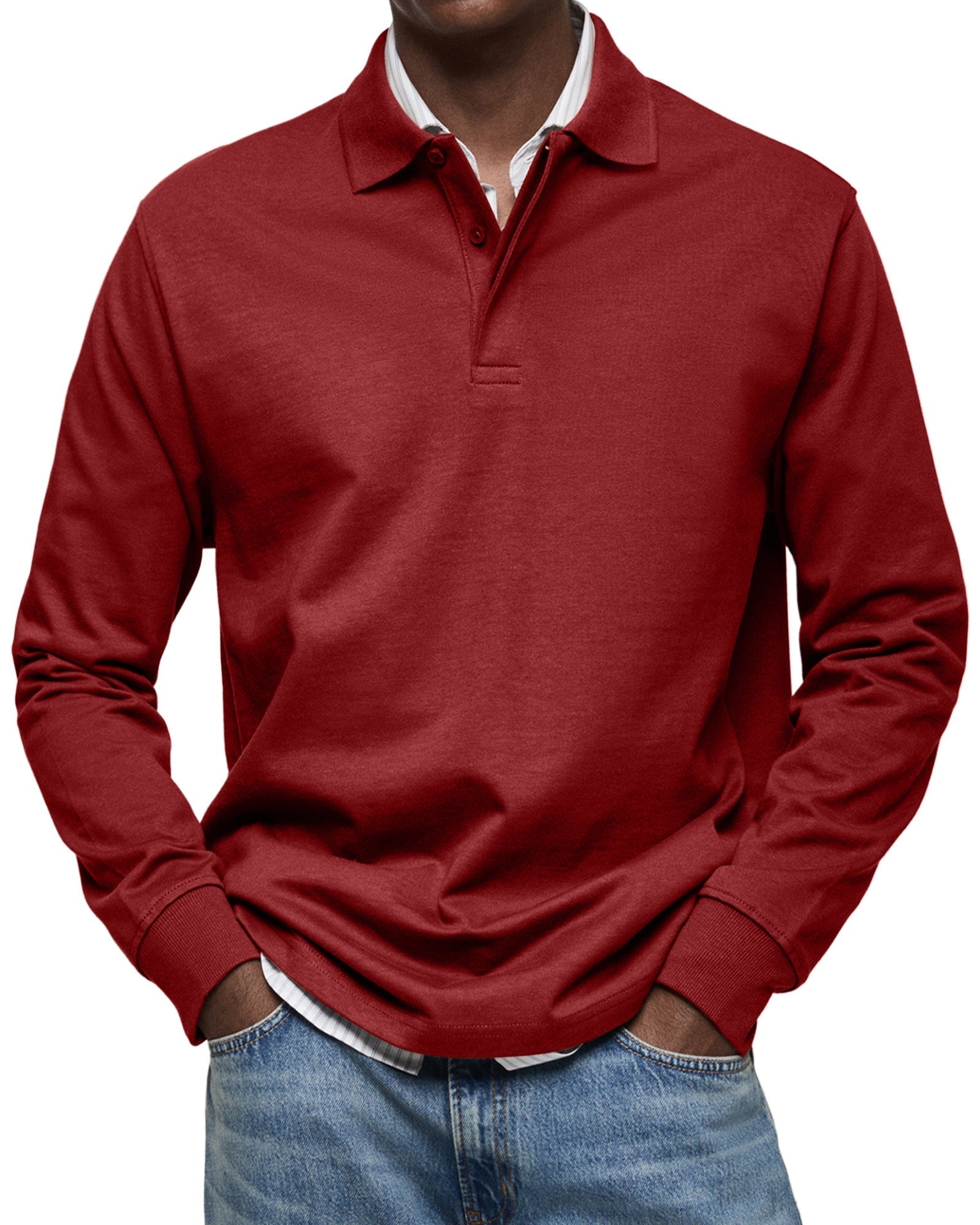 Polo manches longues homme luxe