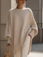Poncho oversize maille femme