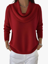 Pull Col Élégant Femme en Coton