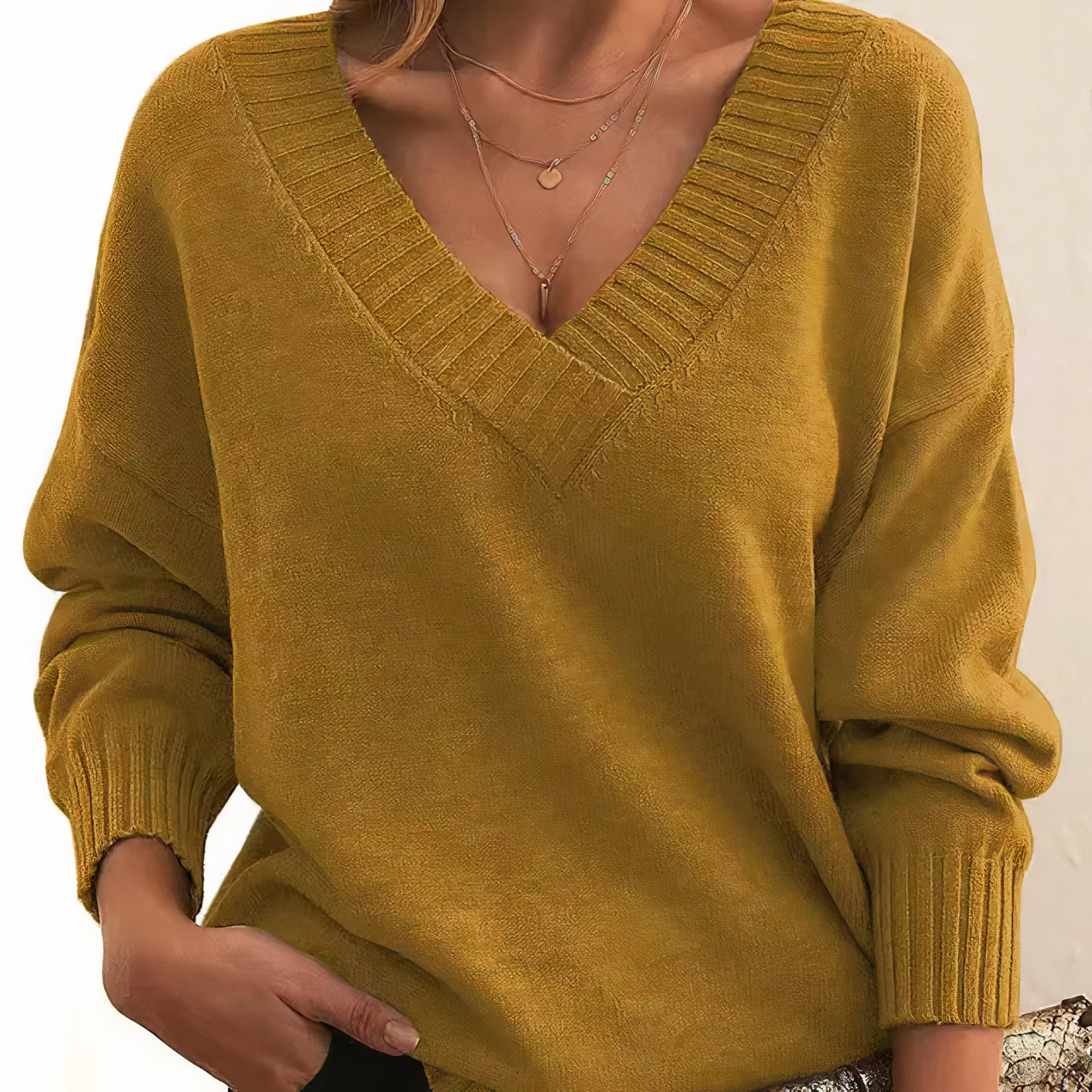 Pull Col Rond Cachemire Femme Léger et Chaud