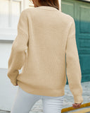 Pull col rond femme en maille épaisse