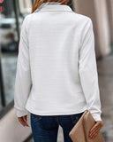 Pull Col V Zippé Femme