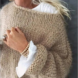 Pull en maille col rond manches longues