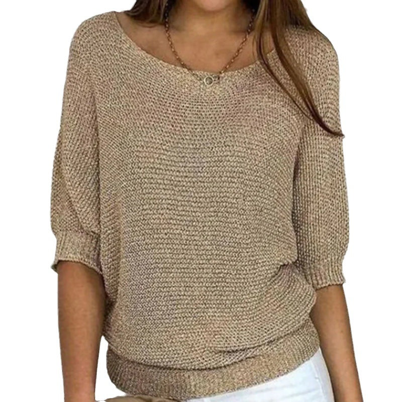 Pull Femme Léger Maille Douce Col Rond