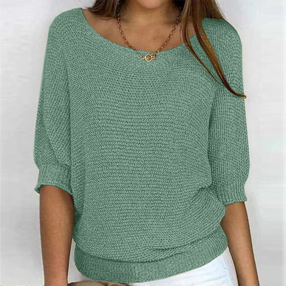 Pull Femme Léger Maille Douce Col Rond