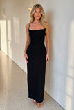 Robe de soirée maxi dos nu femme bretelles fines