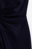 Robe Maxi une Épaule Fente Haute Femme