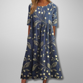 Robe Midi Fleurie Femme Coupe Ample