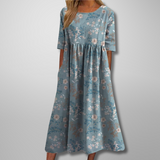 Robe Midi Fleurie Femme Coupe Ample