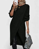 Robe Pull en Maille Femme Manches Longues