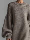 Robe Pull Maxi Oversize Femme en Maille