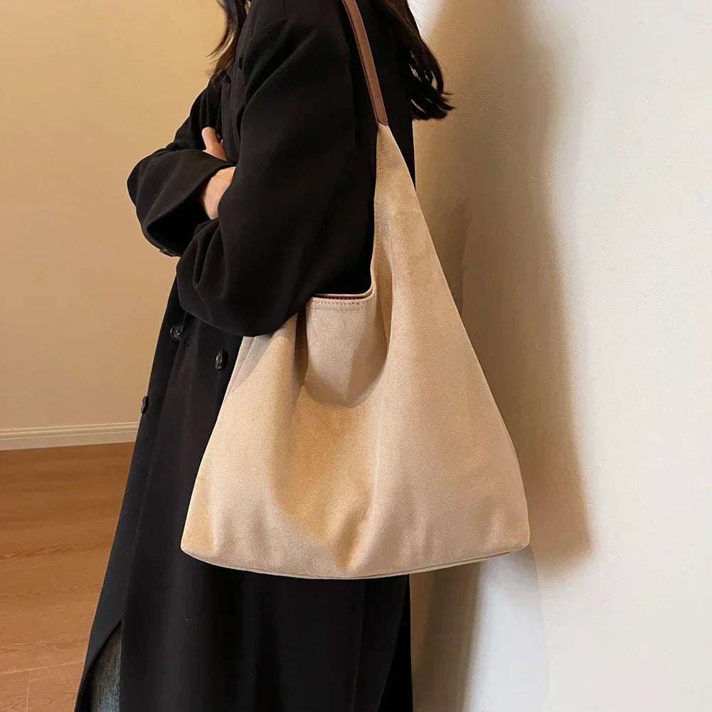 Sac Cabas en Daim Femme Anses d'Épaule