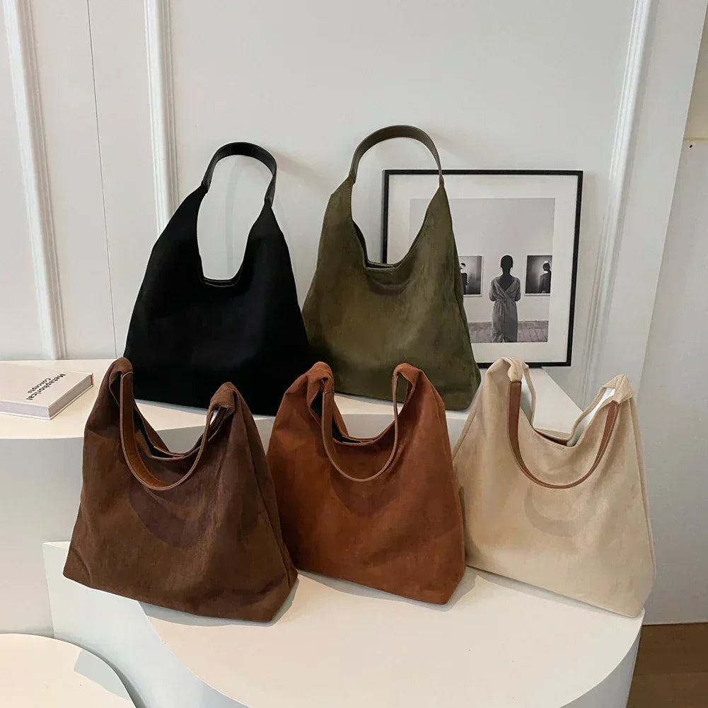 Sac Cabas en Daim Femme Anses d'Épaule